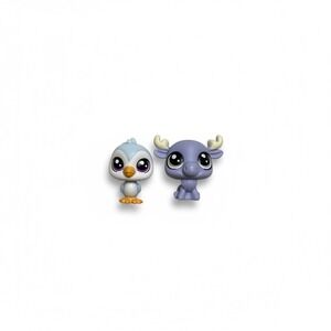LPS Littlest Pet Shop 1-161 Jana Caribooney Moose 1-163 Penny Guin Penguin Duo